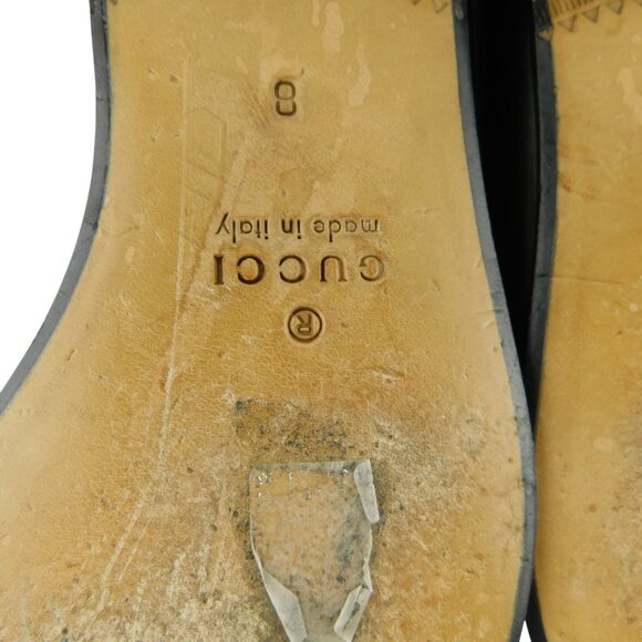 Gucci Jordaan Black Leather Classic Horse Bit Slip-on Loafers 8 UK - Picture 8 of 9